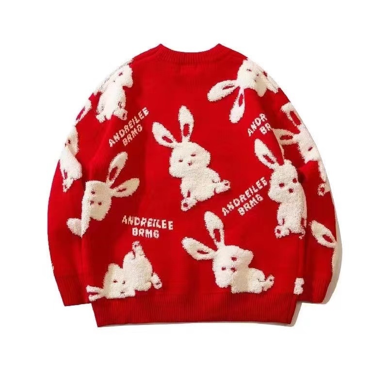 Áo sweater Nữ Dáng Rộng In Hình Thỏ Phong Cách Giáng Sinh Thời Trang Năm Mới 2022 38-150kg