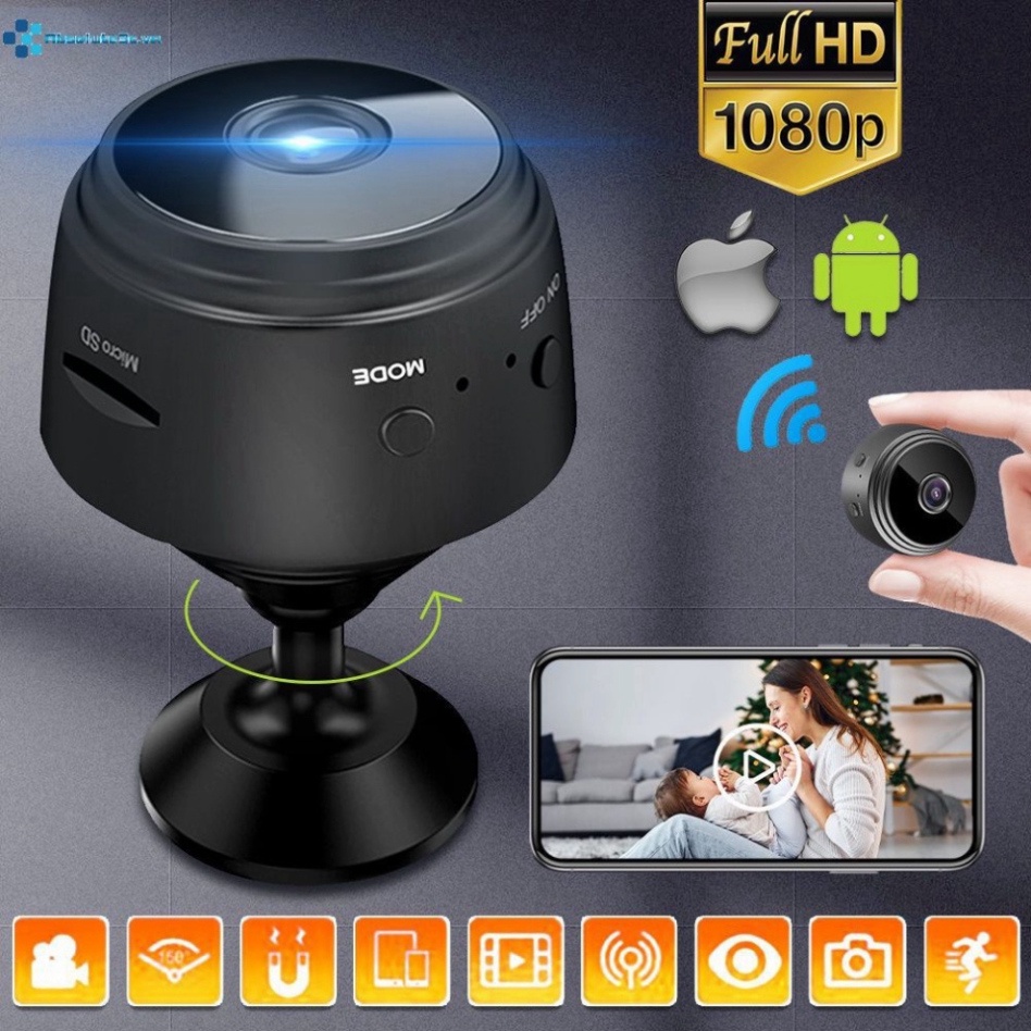 Camera IP Wifi 1080P HD Quan Sát Ban Đêm Kết Nối Điện Thoại Di Động HOT