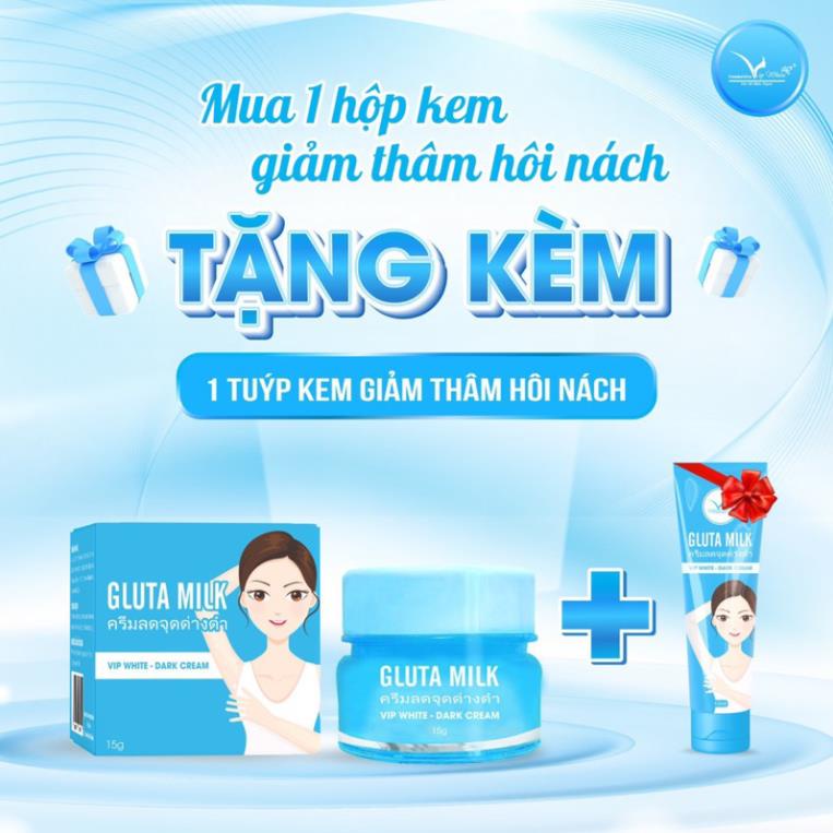 Kem Thâm nách Gluta Milk Thái Lan  giảm thâm, ngăn mùi cơ thể hiệu quả an toàn 15gr