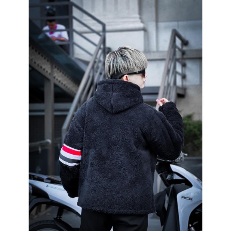 Áo khoác lông thome chất lông mượt 2 mặt có mũ thiết kế hot nhất mùa đông năm