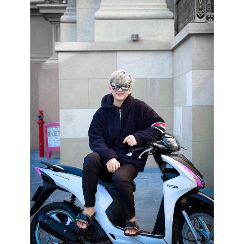 Áo khoác lông thome chất lông mượt 2 mặt có mũ thiết kế hot nhất mùa đông năm