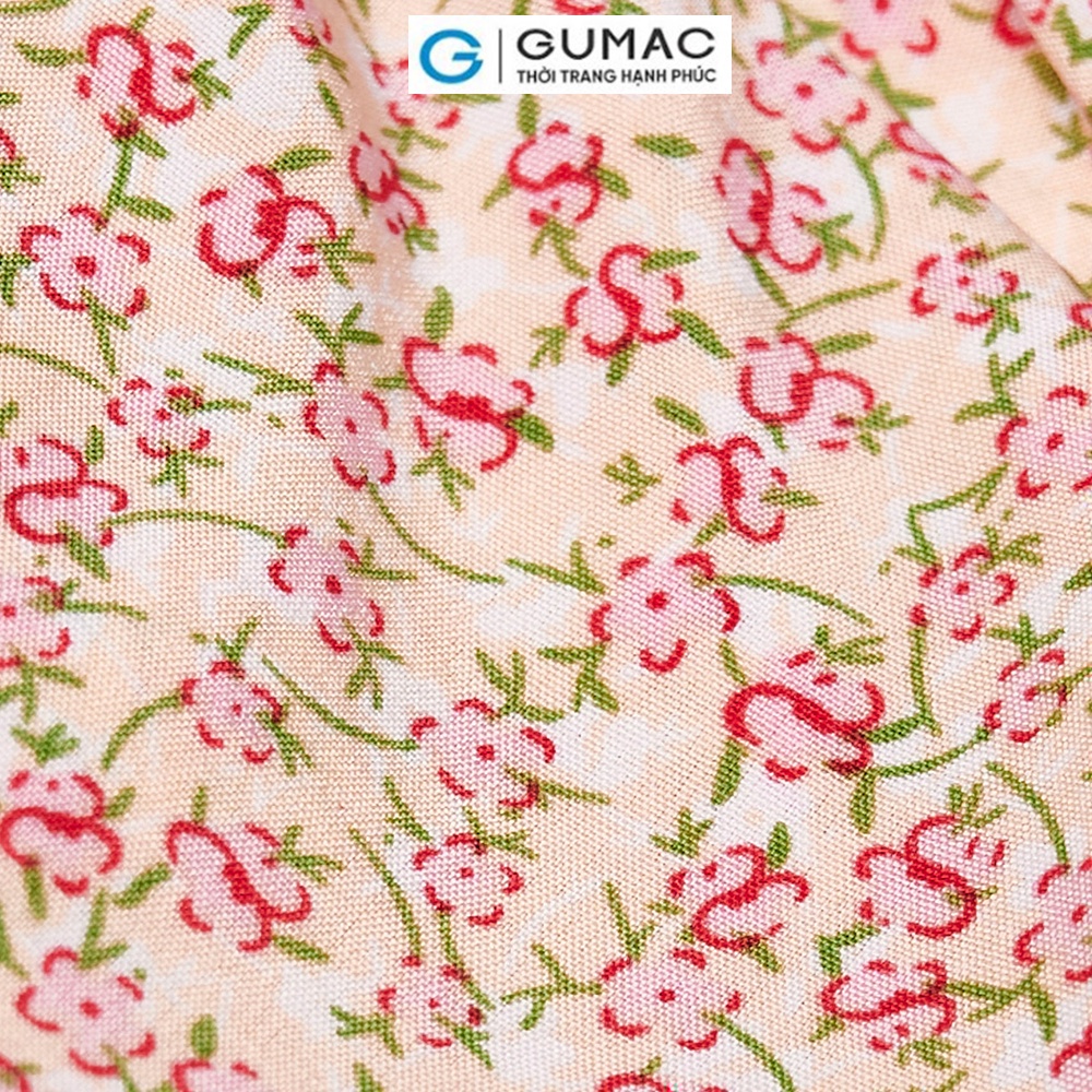Đầm hoa nhí nữ phối bèo GUMAC DD03049