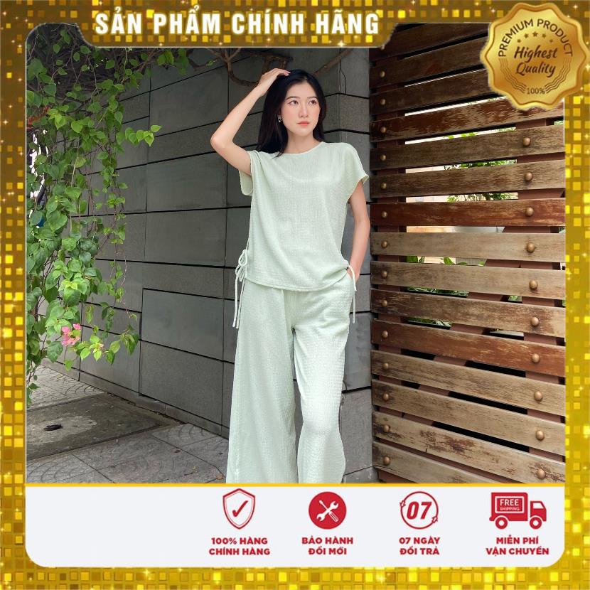 Bộ set quần lửng Màu tím Mộng mơ ( Xanh ngọc hết hàng ) - Lovadova 22O07C001