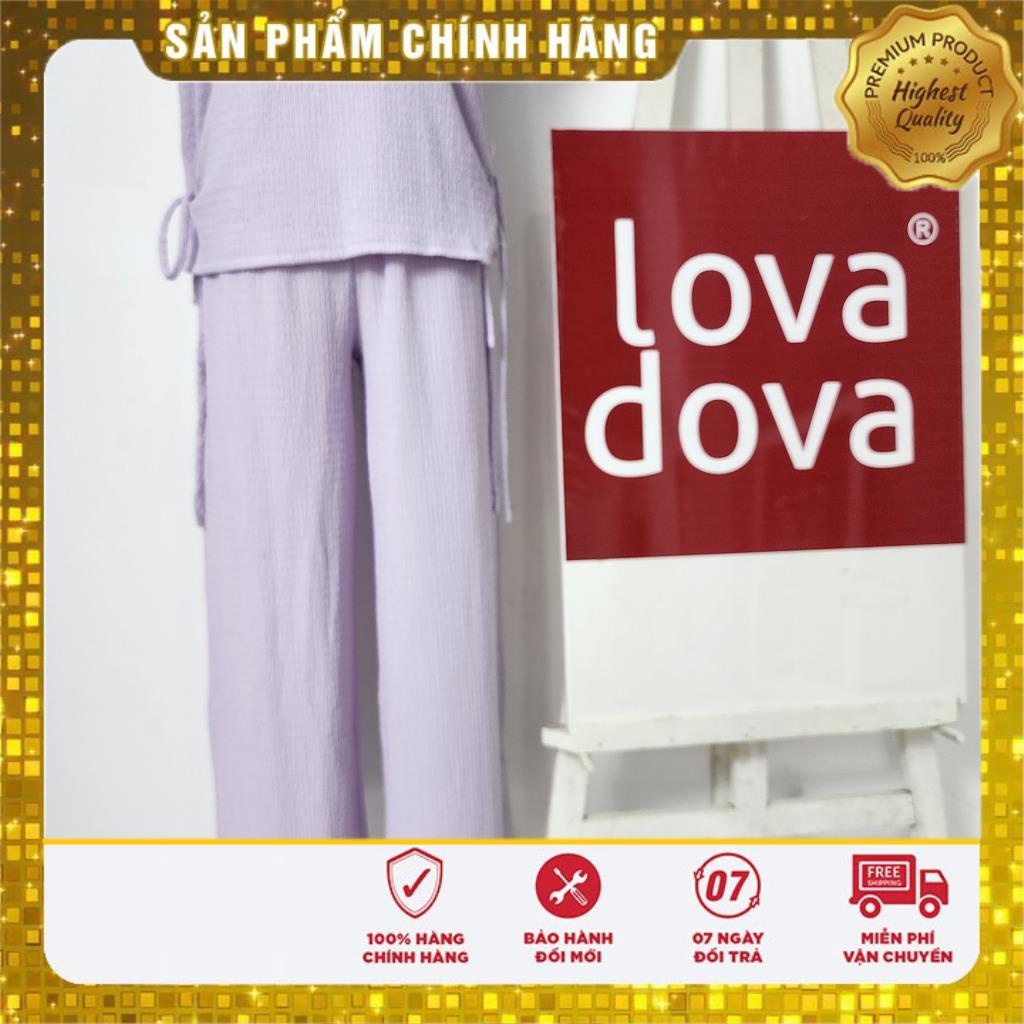 Bộ set quần lửng Màu tím Mộng mơ ( Xanh ngọc hết hàng ) - Lovadova 22O07C001
