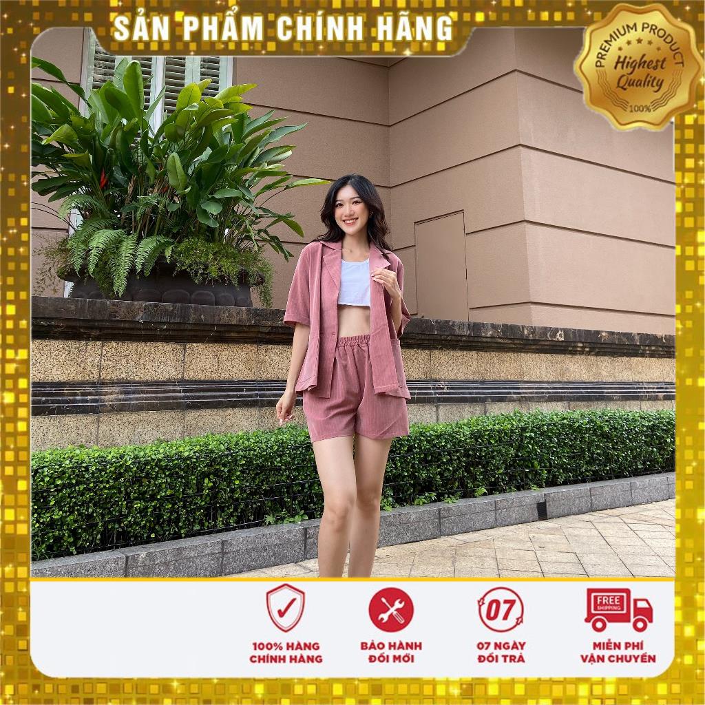 Bộ Set Vest sọc hồng - Lovadova 22O11C001