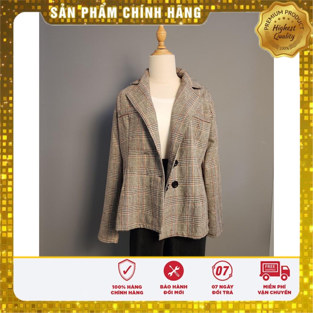 Áo blazer họa tiết màu nâu - Lovadova 22O11C002