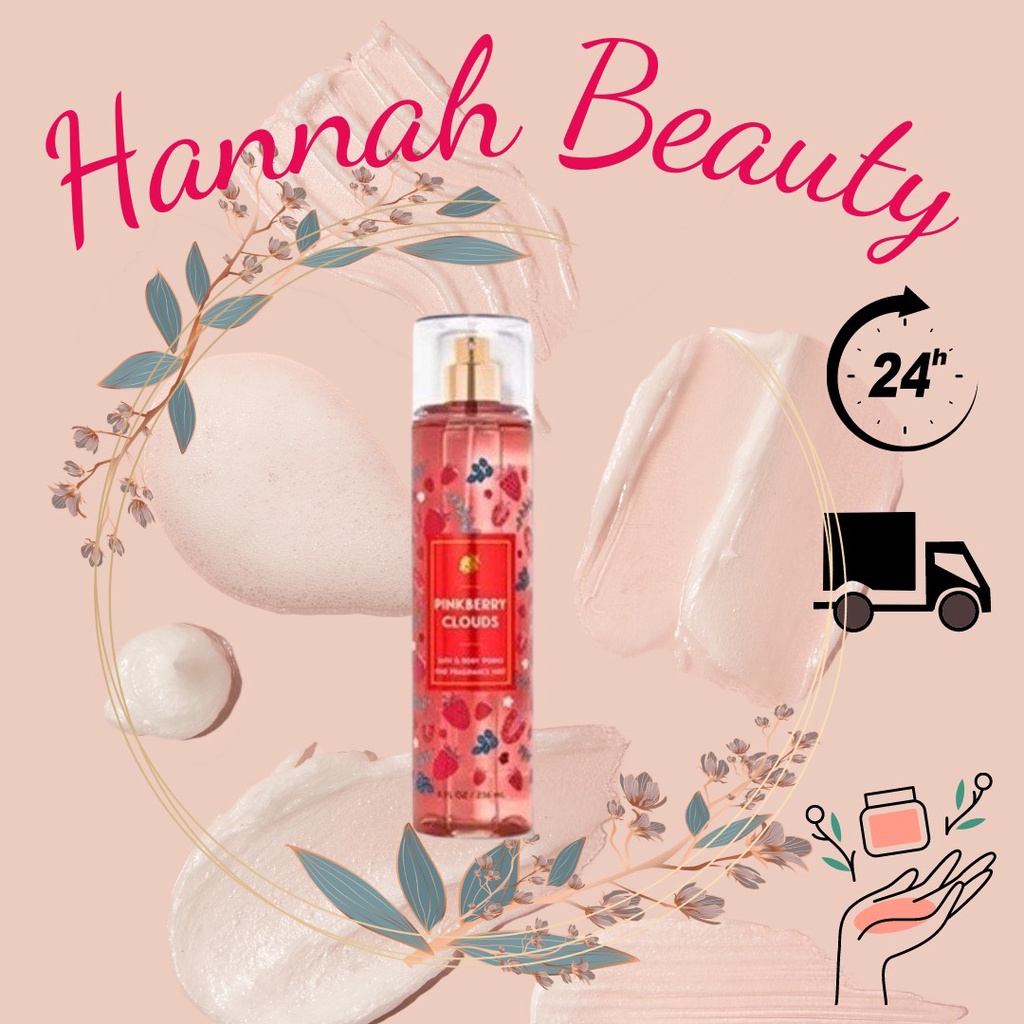 ✨ Xịt thơm Body Mist 𝐁𝐚𝐭𝐡 𝐀𝐧𝐝 𝐁𝐨𝐝𝐲 𝐖𝐨𝐫𝐤𝐬 𝐏𝐢𝐧𝐤𝐛𝐞𝐫𝐫𝐲 𝐂𝐥𝐨𝐮𝐝𝐬