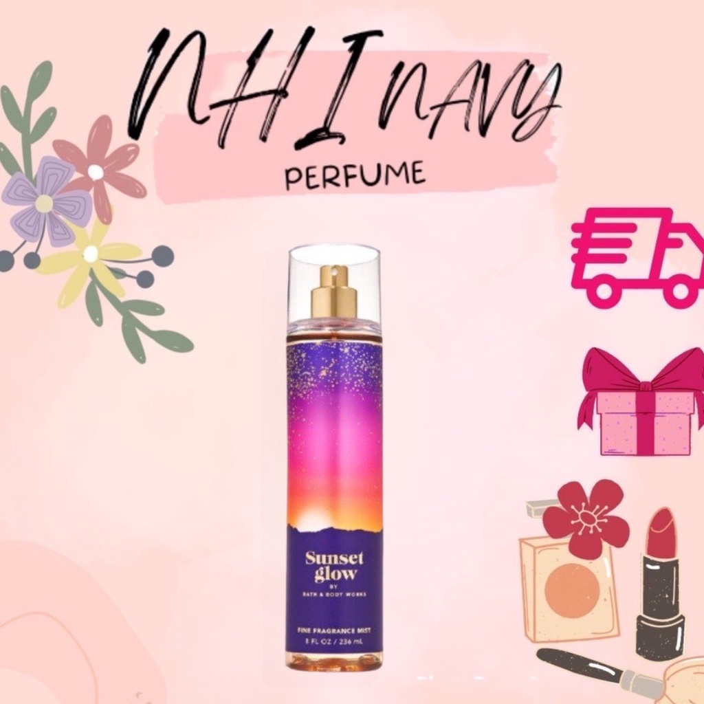Xịt thơm Body Mist 𝐁𝐚𝐭𝐡 𝐀𝐧𝐝 𝐁𝐨𝐝𝐲 𝐖𝐨𝐫𝐤𝐬 𝐒𝐮𝐧𝐬𝐞𝐭 𝐆𝐥𝐨𝐰