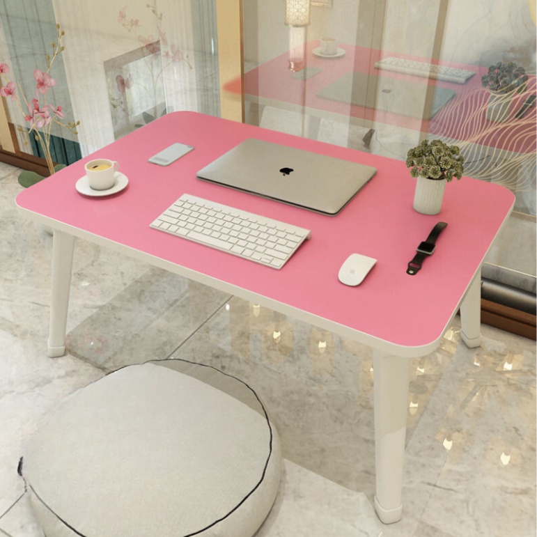 Bàn học gấp gọn ngồi bệt chân nhựa kích thước nhỏ gọn, Bàn đọc sách làm việc tiện ích nhiều màu sắc