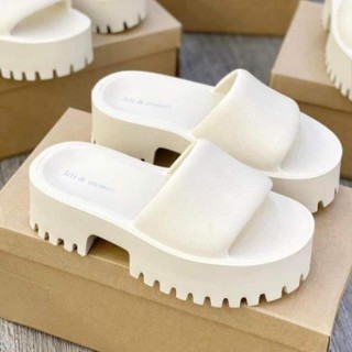 [Hàng Quảng Châu] Dép bánh mì nữ xinh đế cao 6cm , Dép quai ngang độn đế thời trang nịnh dáng bản mới cao cấp PTV19