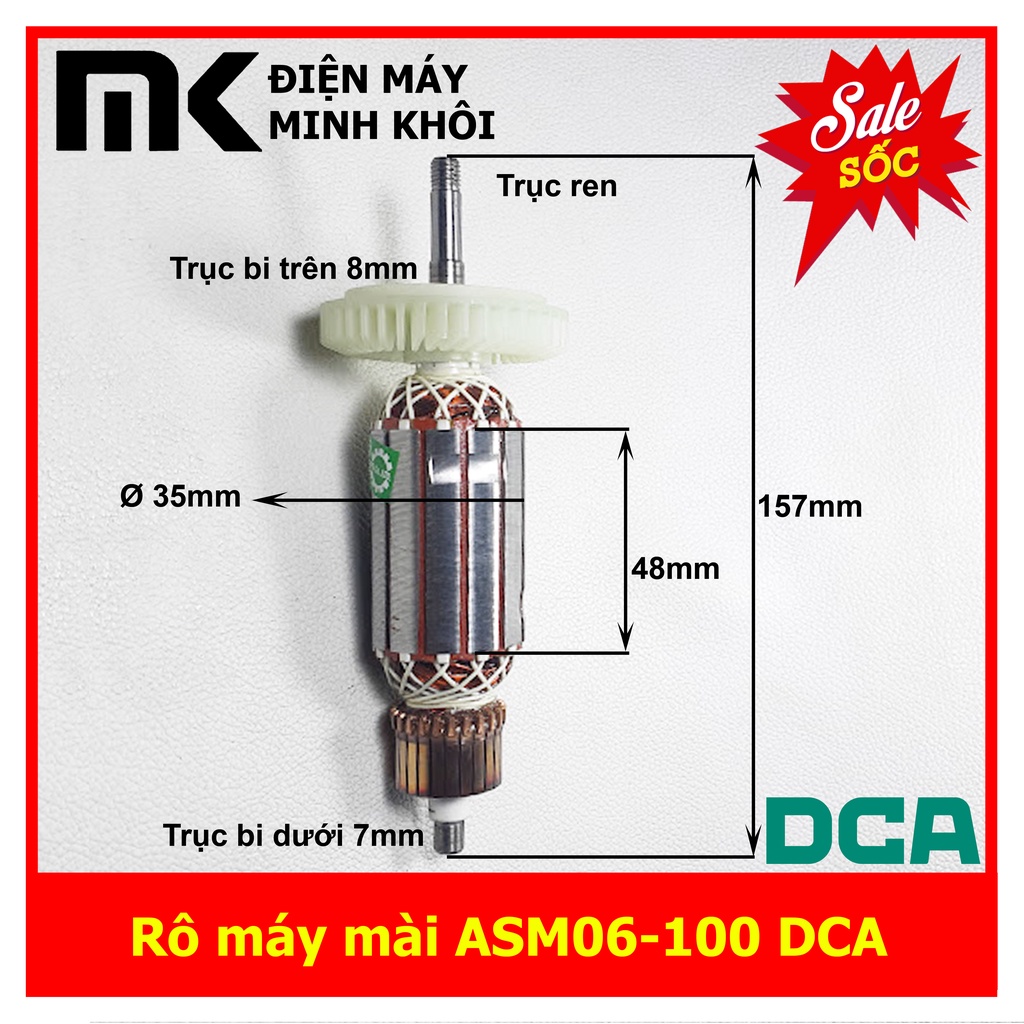 (Hàng DCA) Rô máy mài ASM06-100