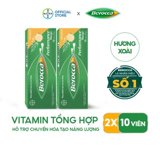Bộ 2 hộp viên sủi bổ sung Vitamin Berocca Performance Mango 10 Viên hộp