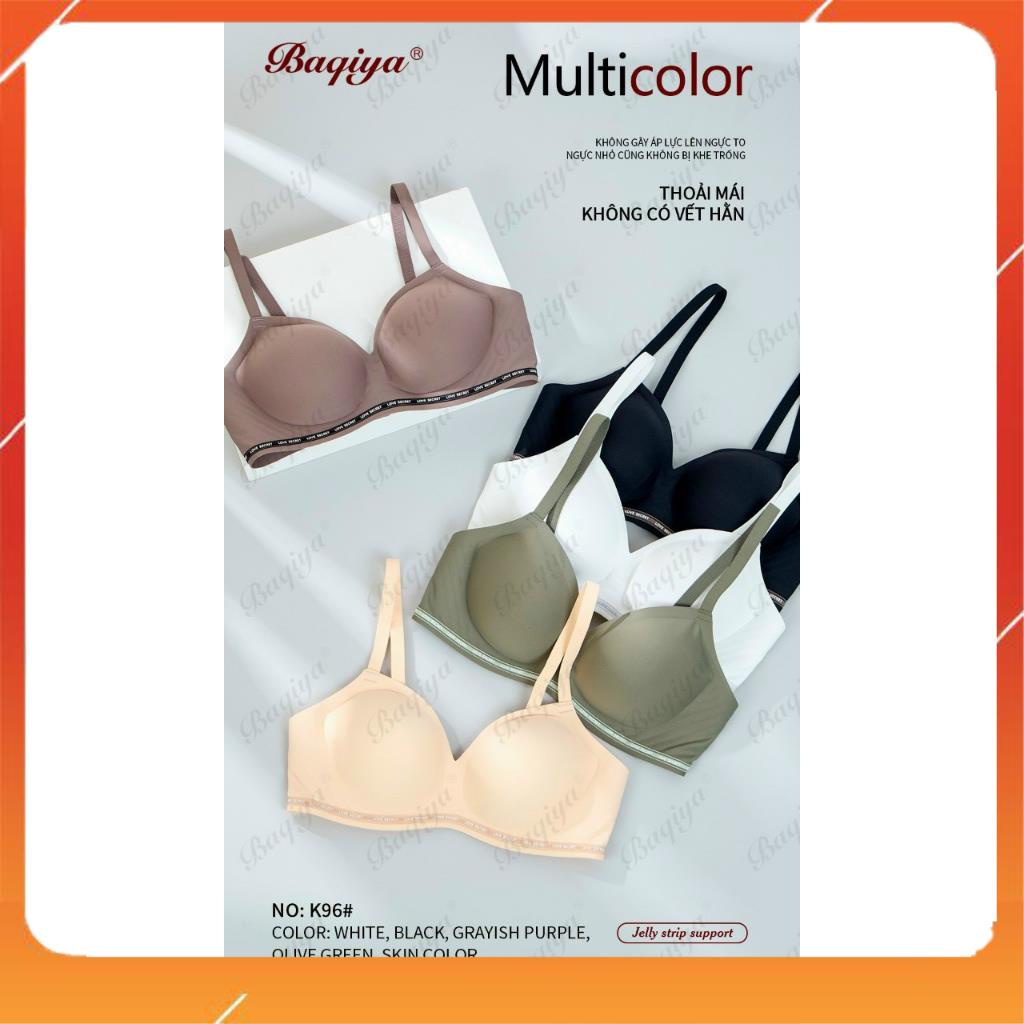 Áo lót nữ su đúc không gọng đệm mút mỏng ôm gọn ngực cup chéo kiểu dáng basic thời trang A6252