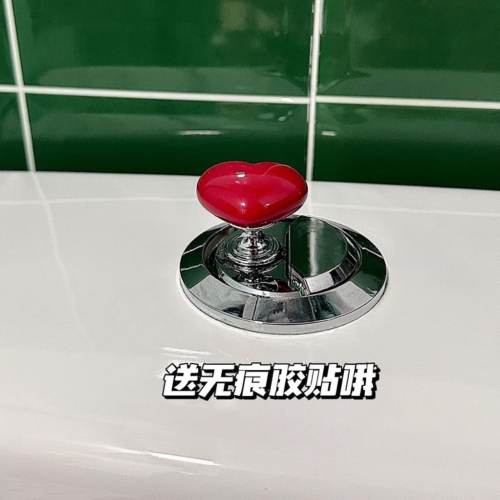 Nút Nhấn Xả Nước toilet Hình Trái Tim Màu Sắc Sáng Tạo