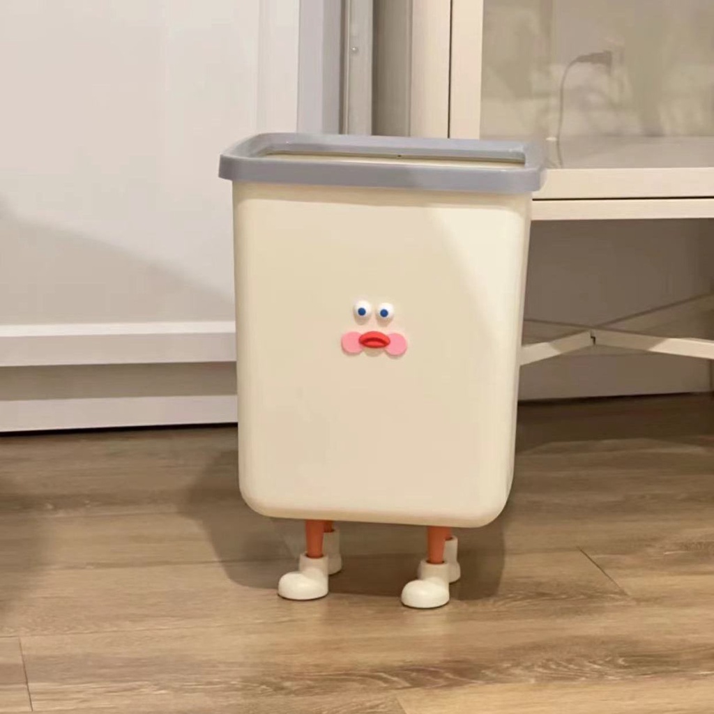 Thùng Rác xiaohongshu Mắt To Sáng Tạo Dễ Thương Cho Phòng Khách Nhà Bếp