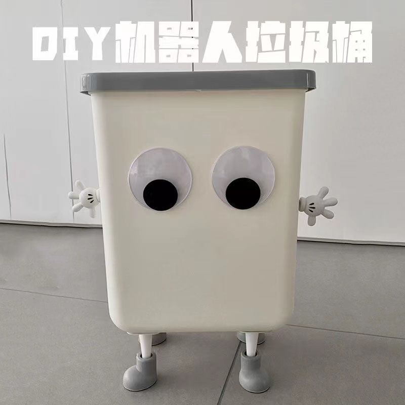 Thùng Rác xiaohongshu Mắt To Sáng Tạo Dễ Thương Cho Phòng Khách Nhà Bếp