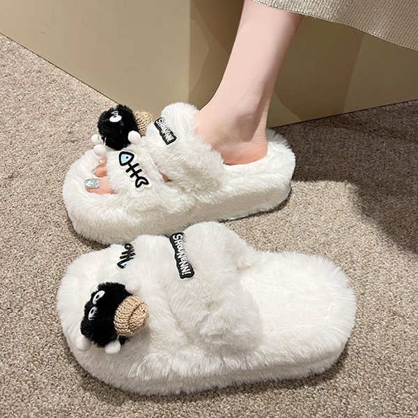 Dép Lông Đế Dày Thời Trang Thu Đông 2023 Cho Nữ Dễ Thương