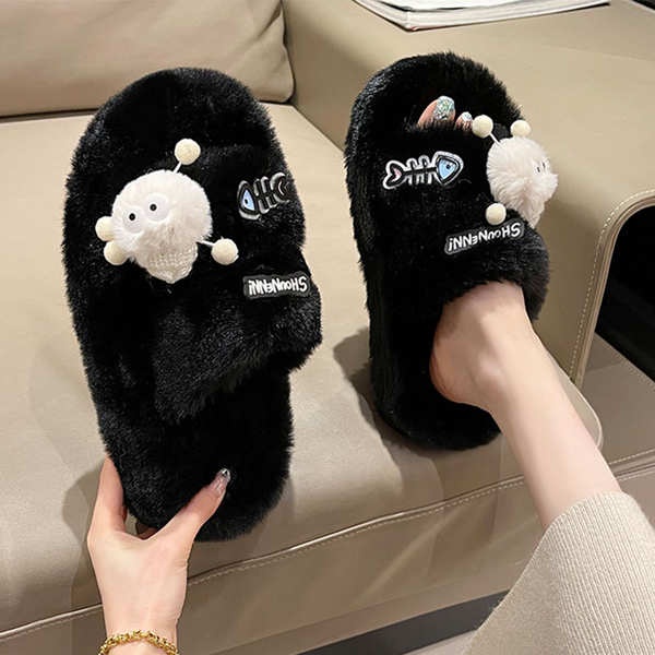 Dép Lông Đế Dày Thời Trang Thu Đông 2023 Cho Nữ Dễ Thương