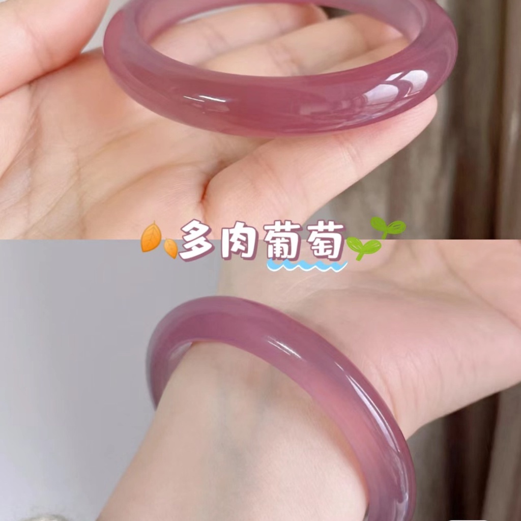 Kính Vòng Tay Hình Tròn Bằng Ngọc Bích Giả Dày Dặn Phong Cách xiaohongshu Cho Nữ