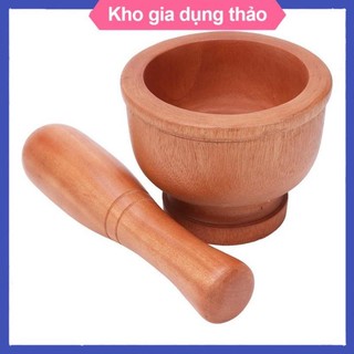 Bộ cối chày bằng gỗ size lớn. Cối chày gỗ cho căn bếp thêm tiện lợi