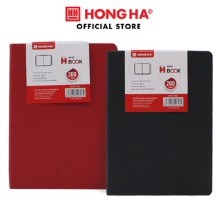 Sổ da a5, 160/200/240 trang h-book hồng hà
