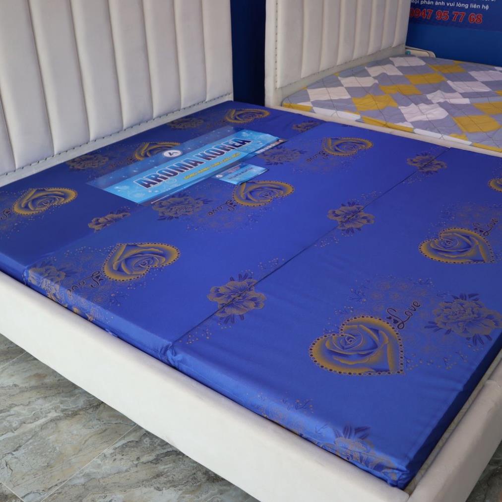 Nệm Gấp 3 Bông Ép Aroma Korea - Chính Hãng - Êm Ái - Bảo Hành 5 năm - Nhiều Màu Giao Ngẫu Nhiên Free Ship TPHCM