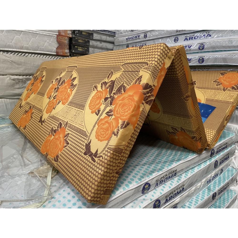 Nệm Gấp 3 Bông Ép Aroma Korea - Chính Hãng - Êm Ái - Bảo Hành 5 năm - Nhiều Màu Giao Ngẫu Nhiên Free Ship TPHCM