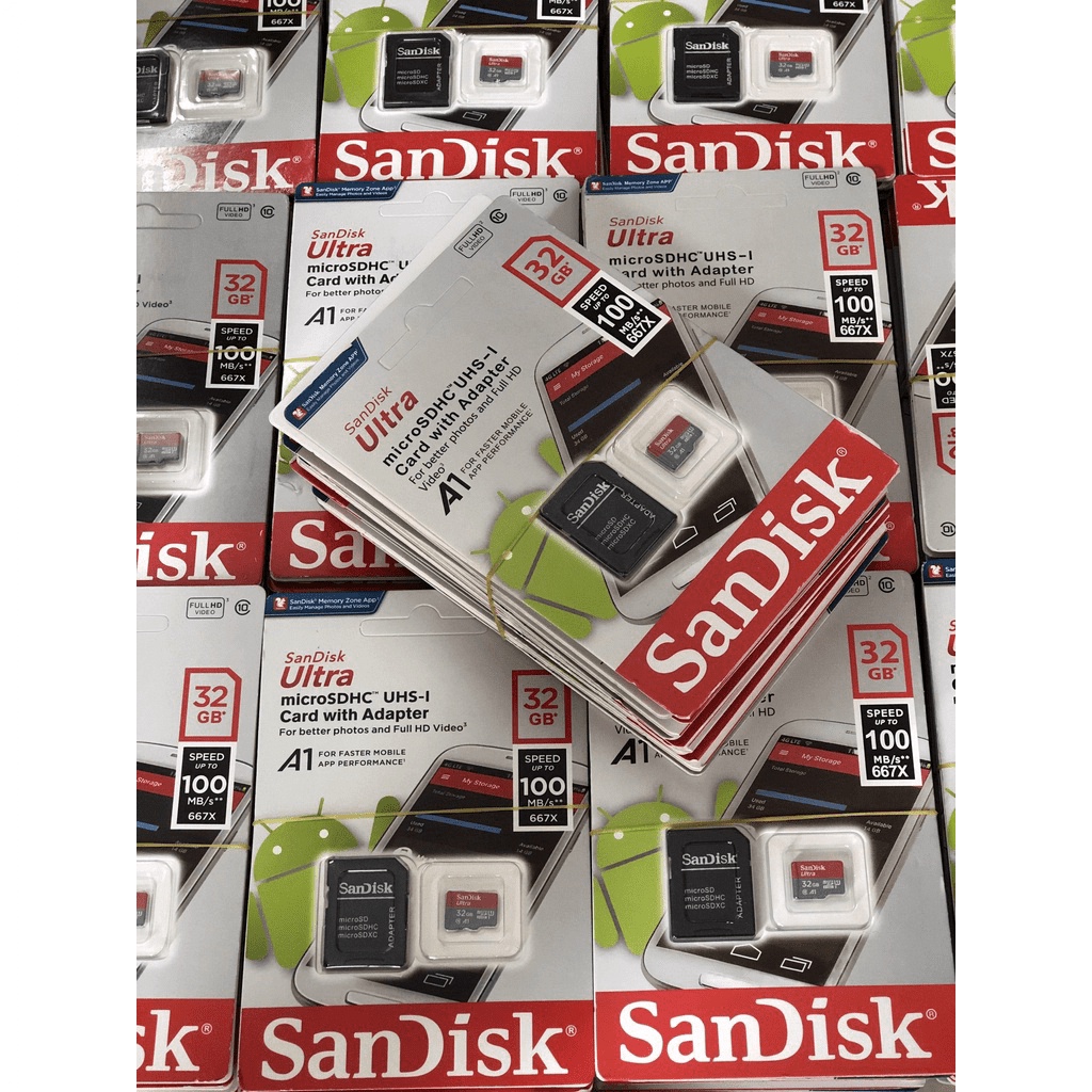 Lớn hè2023 Thẻ nhớ sandisk 64GB /32Gb dùng điện thoại, camera