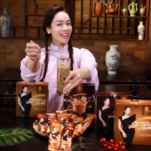 Cà phê nấm Linh chi ❤️𝑭𝒓𝒆𝒆𝒔𝒉𝒊𝒑❤️ Cà phê Nhật Kim Anh Laura Coffee - Cà phê hòa tan Laura Sunshine