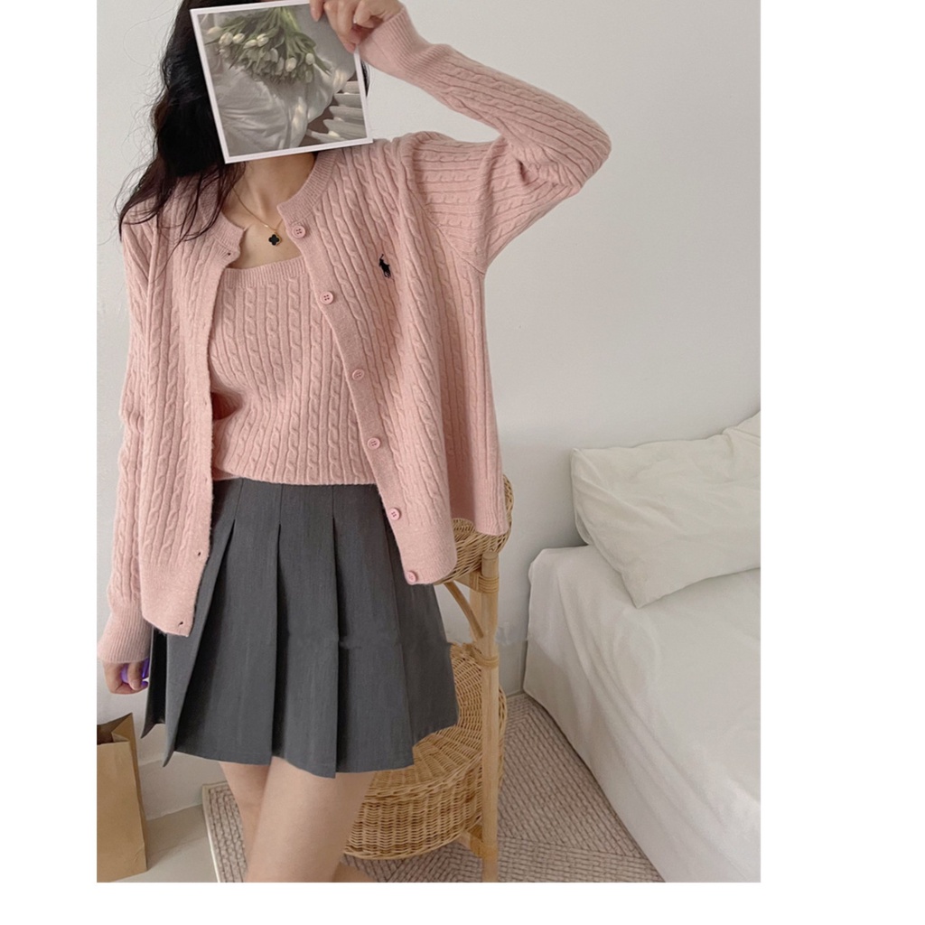 Áo Khoác cardigan Dệt Kim Phong Cách Hàn Quốc Thời Trang Mùa Thu 2023 Mới