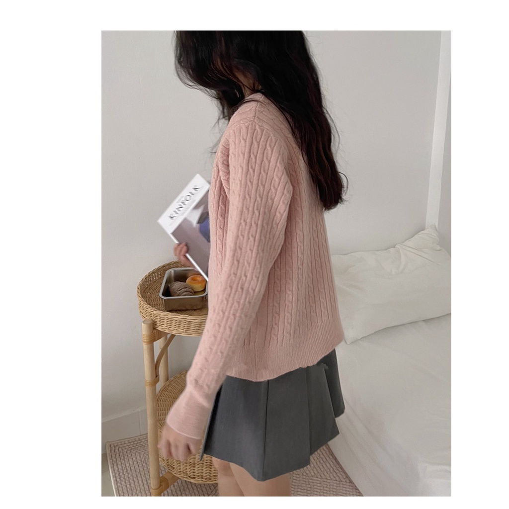 Áo Khoác cardigan Dệt Kim Phong Cách Hàn Quốc Thời Trang Mùa Thu 2023 Mới