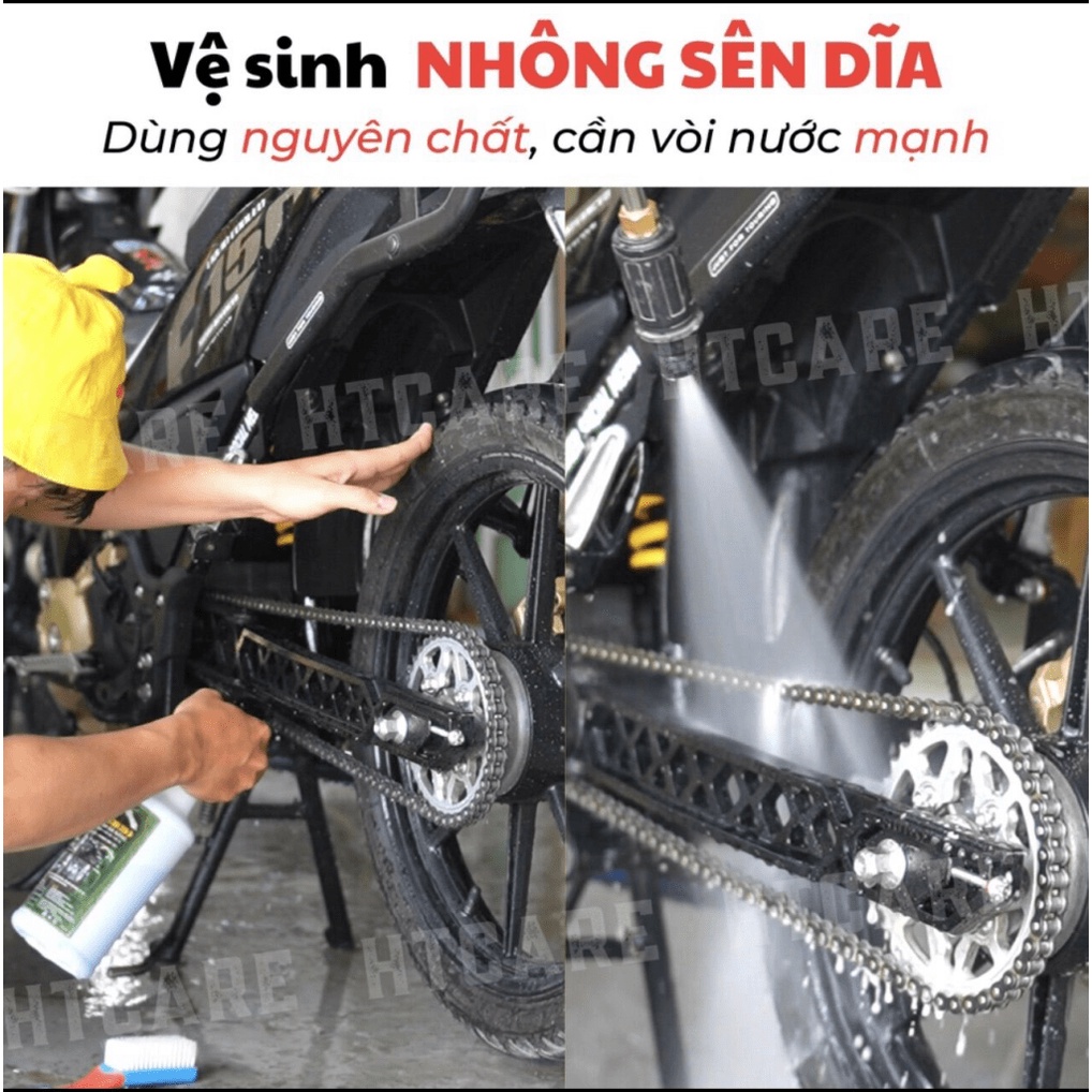 Dung dịch tẩy rửa ĐA NĂNG Motobike Cleaner lốc máy,nhông sên dĩa, dây điện sườn xe dành cho ôtô, xe má