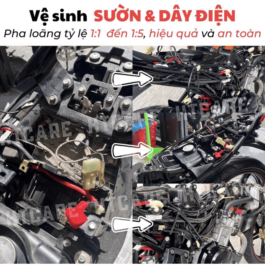 Dung dịch tẩy rửa ĐA NĂNG Motobike Cleaner lốc máy,nhông sên dĩa, dây điện sườn xe dành cho ôtô, xe má