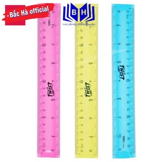 Thước kẻ nhựa dẻo ecopvc 20cm deli - e6208