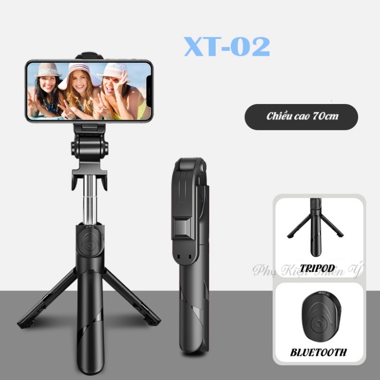 Cây selfie - Cây chụp ảnh Bluetooth đa năng XT-10 Thế Hệ 2 - Cây chụp hình tích hợp trippo 3 chân shoppp