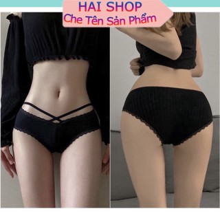 Quần lót nữ ren sexy chip dây đan ngang gợi cảm sexy 027 đồ lót haishop