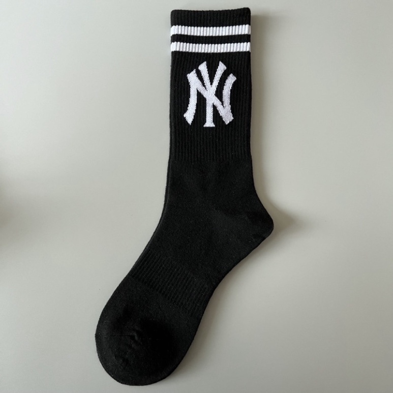Tất Nam Nữ Unisex Kẻ sọc chữ NY Vớ Cổ Cao Thể Thao Thời Trang Cao Cấp tcc9 HAISHOP