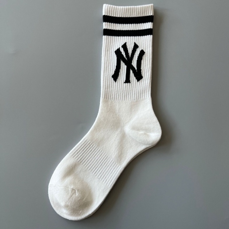 Tất Nam Nữ Unisex Kẻ sọc chữ NY Vớ Cổ Cao Thể Thao Thời Trang Cao Cấp tcc9 HAISHOP