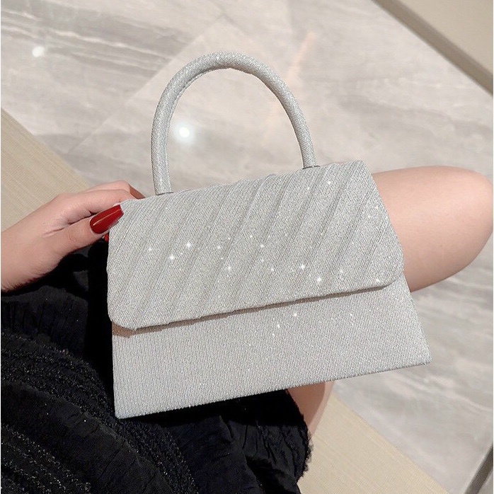 Ví cầm tay nữ nhũ sóng kim tuyến thời trang