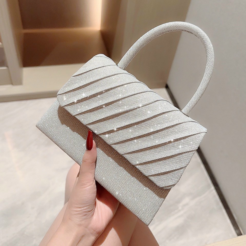 Ví cầm tay nữ nhũ sóng kim tuyến thời trang