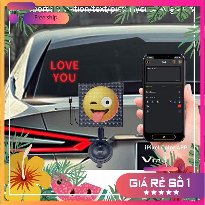 Giá tốt nhất - Bán chạy nhất Màn Hình LED Hiển Thị Thông Số Điện Thoại Di Động Điều Khiển Bằng Ứng Dụng Cho Xe Hơi