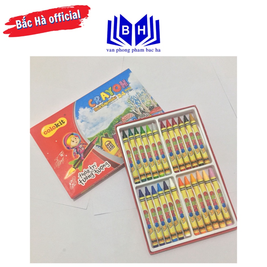 Bút sáp 24 màu CR-C09 - Bút sáp màu Thiên Long CR-C09 24 màu