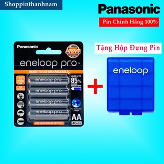 Pin Sạc Eneloop Pro 2550mAh BK-3HCCE/4B Chính Hãng - Tặng Hộp Đựng Pin Eneloop Xanh