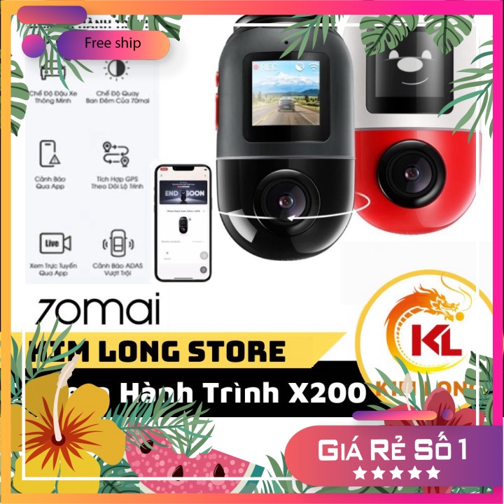 Giá tốt nhất - Bán chạy nhất Camera Hành Trình 70mai Omni X200 - Camera Hành Trình Xoay 360 Độ, Xem Trực Tuyến Từ Xa bảo