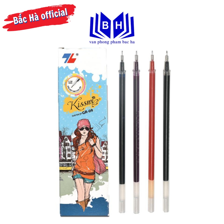 Combo 100 Ruột Bút GEL GR-09 chứ không bút GEL-020 ( Xanh, Tím, Đen ) - Ruột gel nước Thiên Long GR0