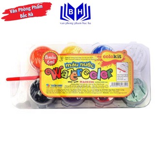 Bộ 8 lọ thuốc nước thiên long waco-c06 - vỉ 8 màu nước
