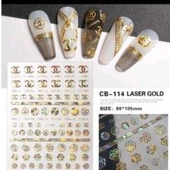 Sticker channel chữ x/ sticker thương hiệu channel chữ X mã CB114 - VÀNG
