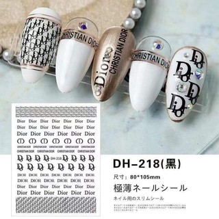 Sticker dior chữ / sticker thương hiệu dior chữ mã DH218- ĐEN