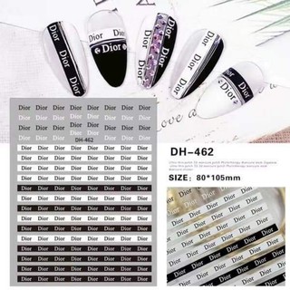 Sticker dior chữ / sticker thương hiệu dior chữ mã DH462- ĐEN