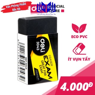 Combo 10 viên Gôm tẩy đen 2B Deli, 40×22×12mm - E3043 ( 3043 )